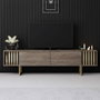 Hanah Home Gold Line Soporte para TV Nogal y Oro